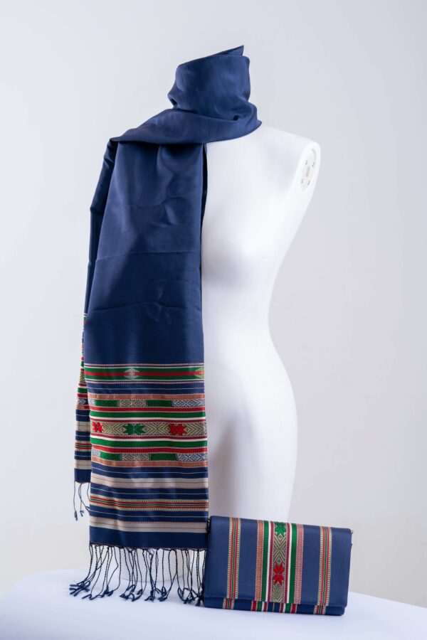 Écharpe & Sac Bleu Saphir